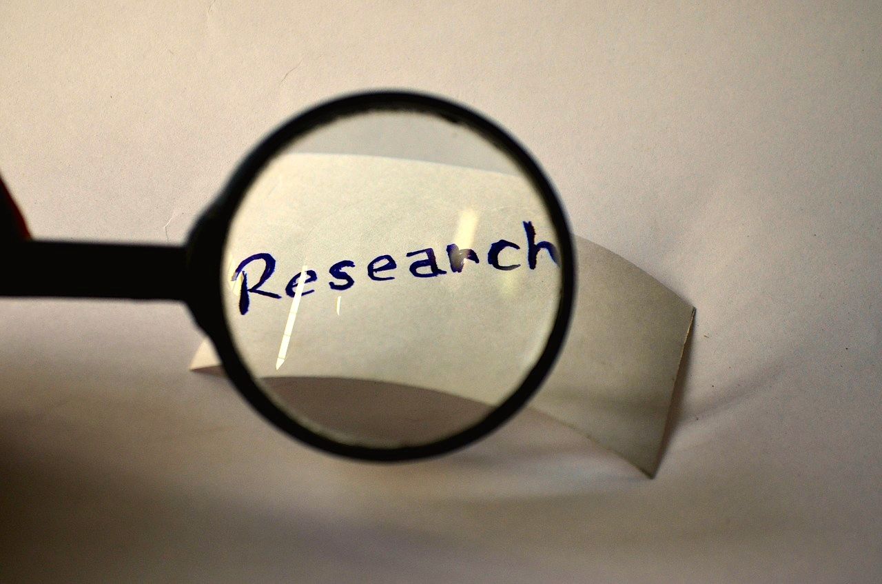 Research magnifying glass
